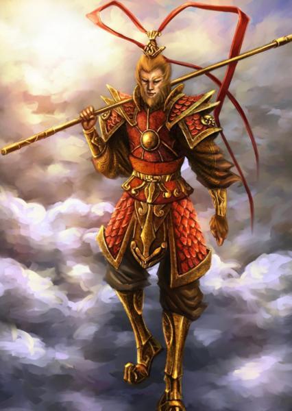 穿着铠甲的孙悟空简笔画