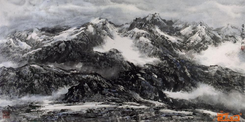 马流洲-昆仑山系列-淘宝-名人字画-书画服务中心,书画