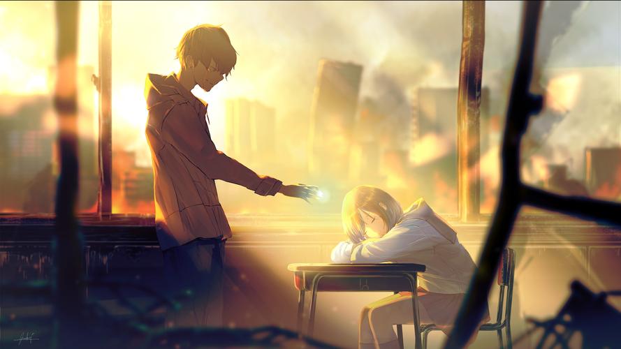 情侣,二次元,爱情,浪漫,动漫卡通,动漫人物来自二次元的情侣 壁纸图片