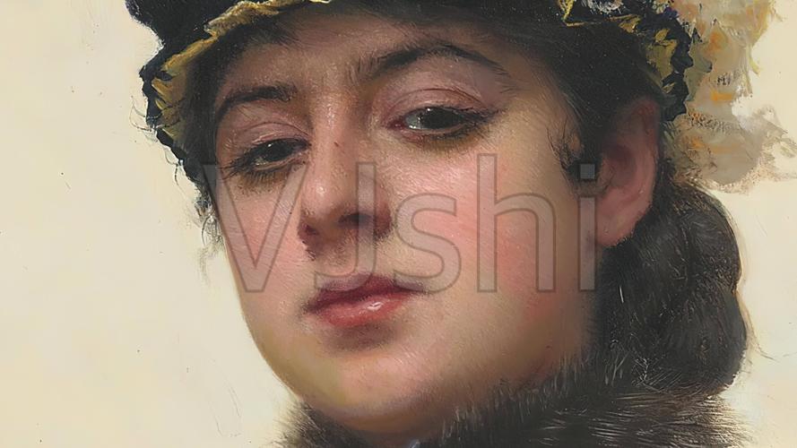 4k名画展示——《无名女郎》_3840x2160_高清视频素材