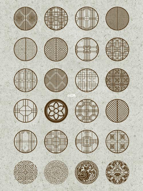 中国传统纹样·几何图案·花窗纹样·叁拾柒_中国传统