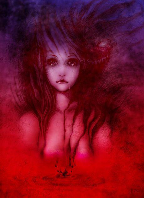 古怪的家伙 的插画 血红.