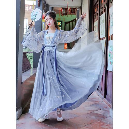 品牌好货汉服女中国风学生古装仙气飘逸古风齐胸齐腰襦裙春樱秋冬季