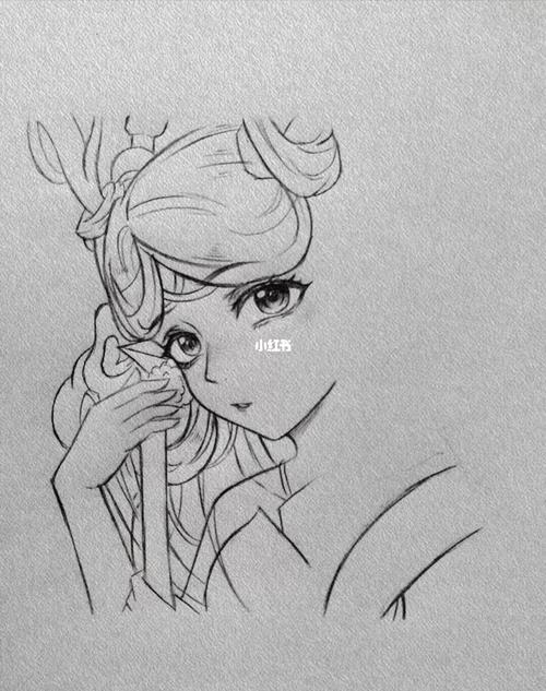 瑶遇见神鹿绘画过程