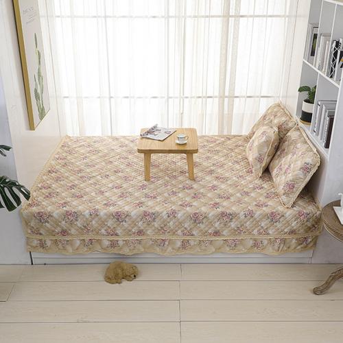 共鸣沙发垫 2020新款榻榻米床盖单件大炕套罩 花语咖