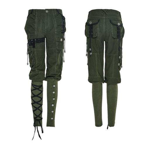 魔卡骑秋冬新款蒸汽朋克休闲长裤修身小脚裤女 cosplay服装万圣节