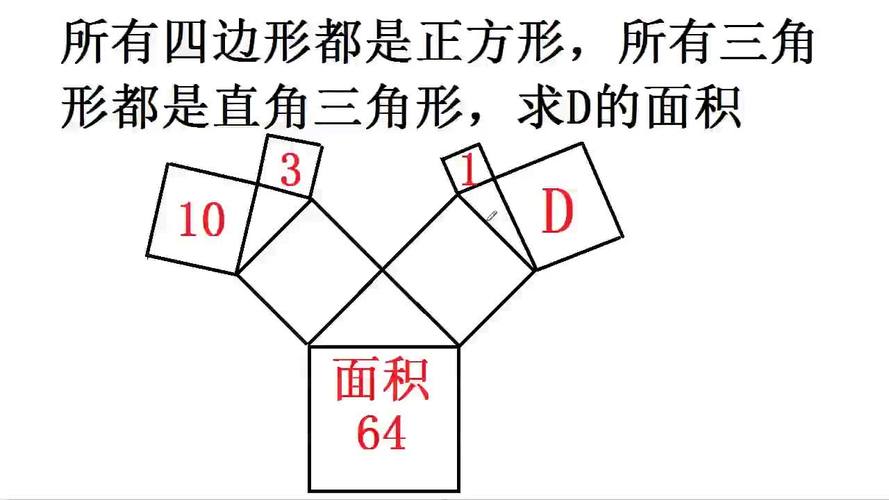 初二数学几何有正方形组成的羊角三角形都是直接三角形求d