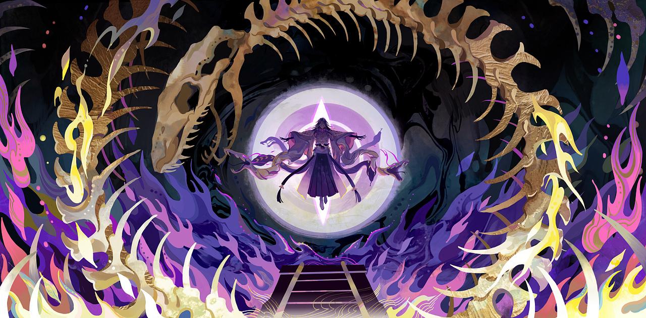 阴阳师八岐大蛇绘卷|插画|商业插画|kuri久里 - 原创作品 - 站酷