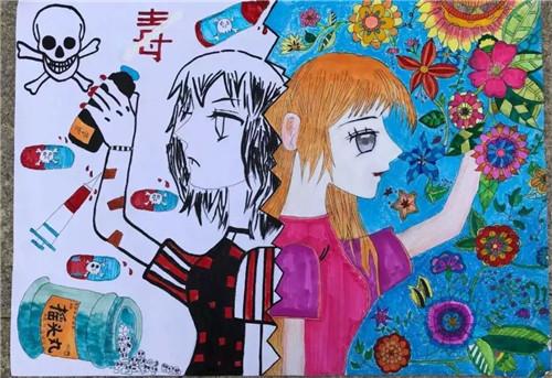 五年级儿童画禁毒手抄报 五年级手抄报