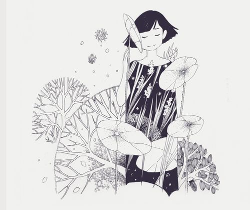 杂志黑白插图