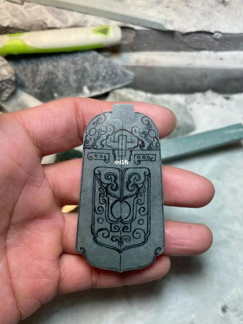 仿古·如意牌_如意_翡翠_手工制作_雕刻_设计_翡翠定制_兴趣爱好_手工