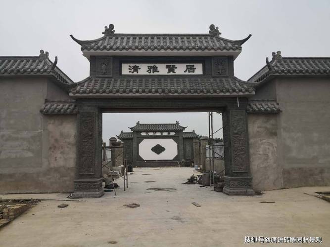 农村仿古青砖门楼