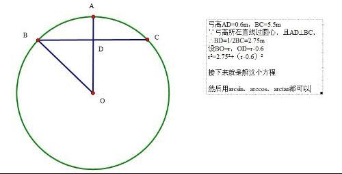 计算圆弧半径r值公式知道玄长是40玄中心到弧中心垂直距离是30求圆弧