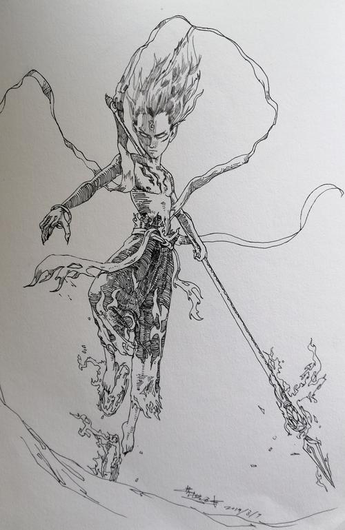 哪吒|插画|创作习作|宾果go - 临摹作品 - 站酷 (zcool)