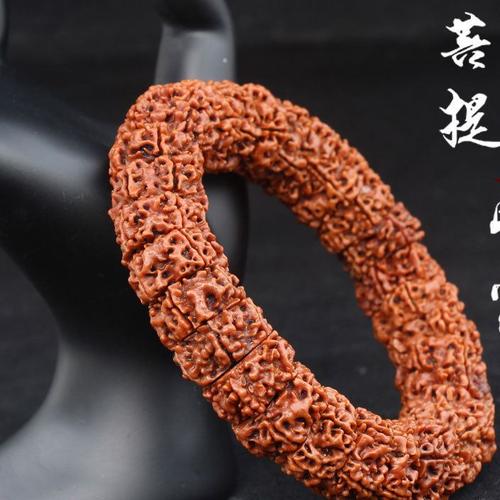 藏式打磨桶珠大金刚菩提单圈佛珠原创手串男士盘玩菩提子紫龙晶手链