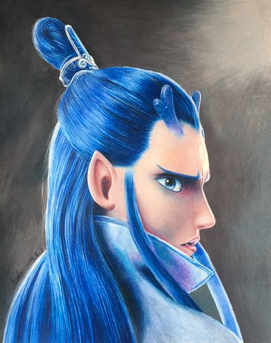 《敖丙》|安德老师(彩铅画)