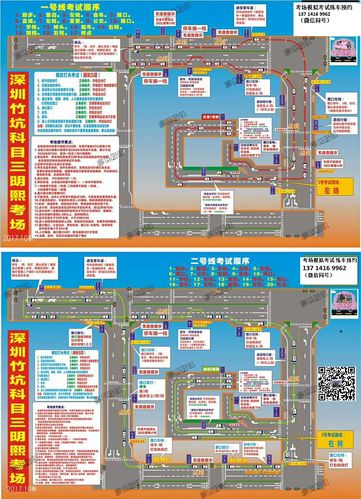 深圳10月新规7个科目三考场灯光路考讲解 攻略 高清图纸.