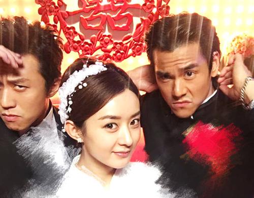 赵丽颖与邓超彭于晏搞怪自拍 被韩寒公主抱露甜笑