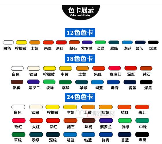 马利牌水粉颜料24色36色马力儿童画初学者玛丽马丽色彩套装学生用