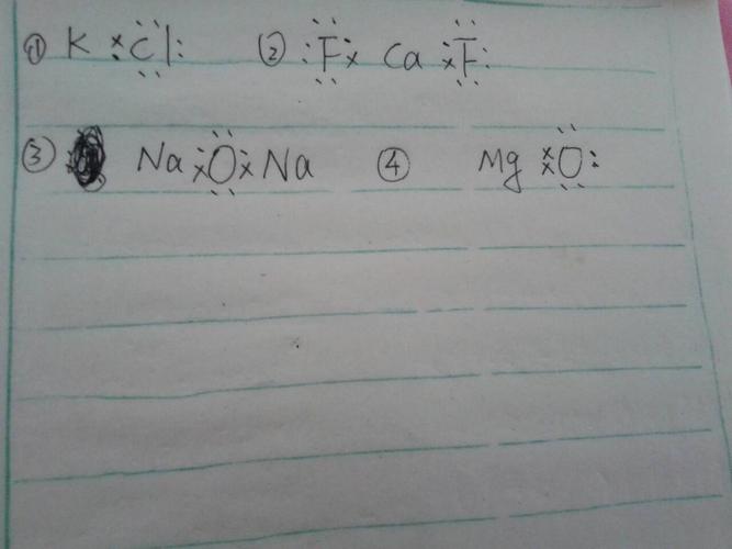 写出kcl,caf2,na2o,mgo,的电子式