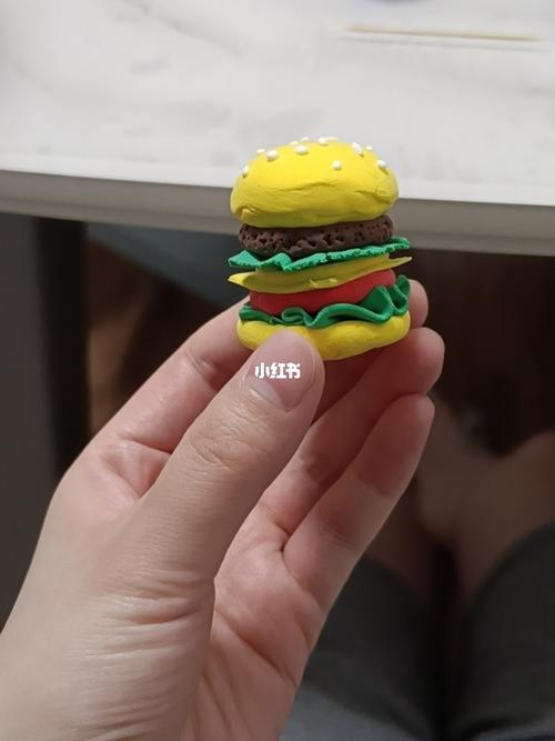 超轻粘土小汉堡_粘土_汉堡_超轻粘土_兴趣爱好_手工
