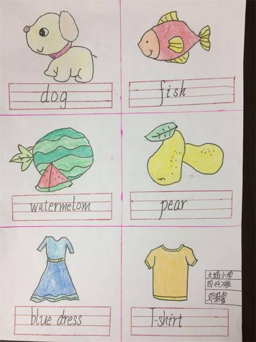 我校四至六年级分别举行了英语单词卡片手抄报贺卡制作比赛活动.