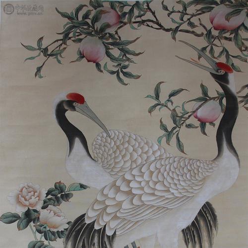 陈之佛《鹤寿长春图》114x68cm