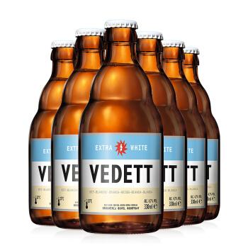 白熊啤酒vedett比利时原瓶进口精酿小麦白啤酒6瓶装白熊白啤