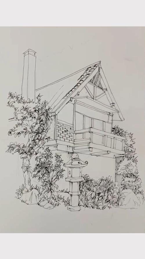 教你画漂亮的风景速写画._速写_风景_美术生_文化_绘画