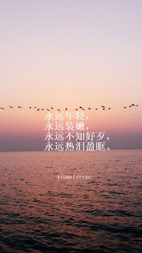 永远年轻,永远装嫩,永远不知好歹,永远热泪盈眶.