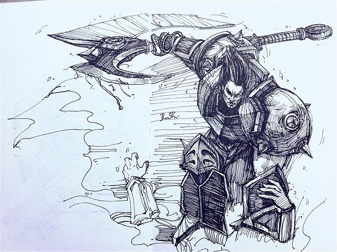 lol 诺克萨斯|插画|商业插画|煎熊 - 原创作品 - 站酷