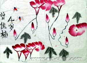 《喜上眉梢》儿童画作品欣赏