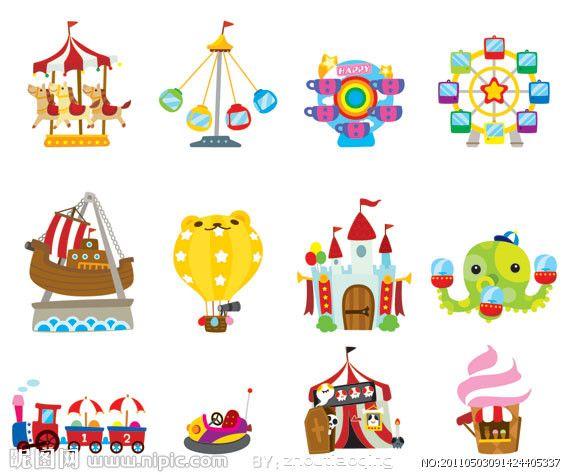 游乐场图标矢量素材