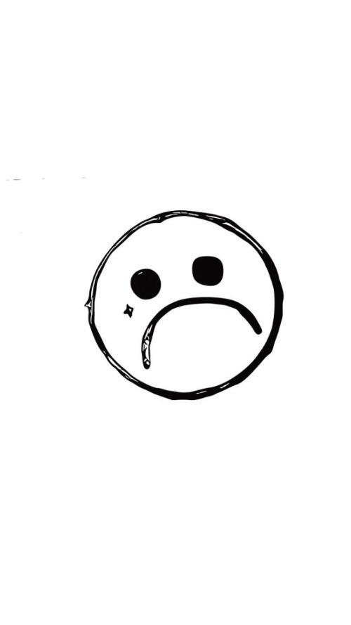 壁纸简约黑白图案表情不开心个性