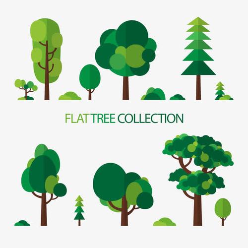矢量树木合集免抠素材免费下载_觅元素51yuansu.com