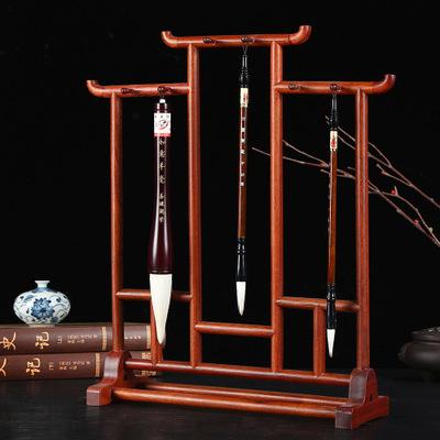 明式笔架红木 简约工艺品摆件文房用品 支持定制 创意笔架实木