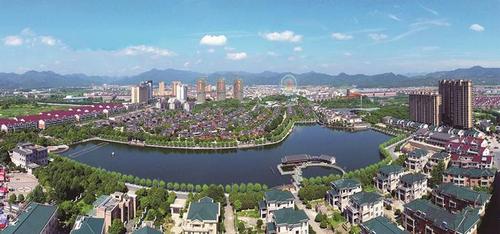 东阳市南马镇花园村全景