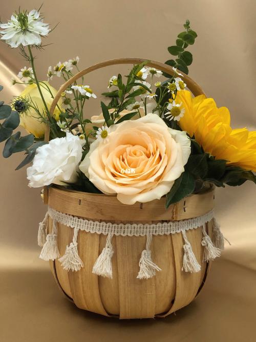 小花篮插花_插花_花篮_家居家装_家居装饰_花艺
