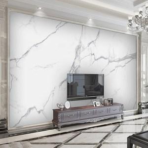整墙大理石客厅装修简约微晶石新中式电视背景墙瓷砖边框装饰大气