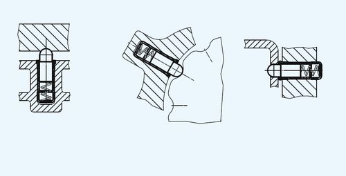 供应按弹簧柱塞定位珠压入式柱塞同德国halder