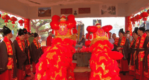 雄狮腾舞!3万名海南王氏宗亲共祭渡琼始祖王