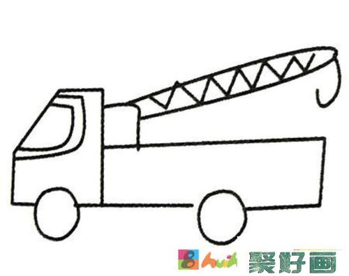 吊车简笔画大全及画法步骤怎么画简笔画教程