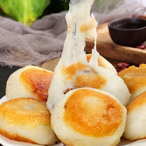 粘火勺东北特产年糕粘火烧纯手工粘豆包年糕饼红豆馅黏火勺包邮