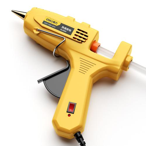得力热熔胶枪插电式儿童幼儿园家用手工diy制作热胶枪