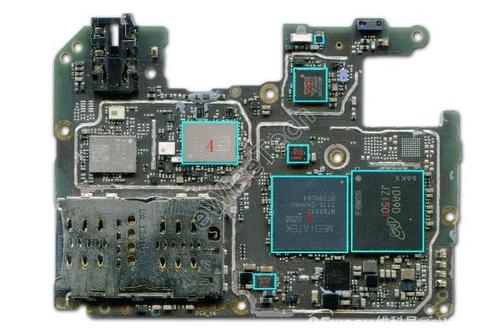 主板正面主要ic(下图):主板ic信息红米note10 5g整机内共采用17颗螺丝