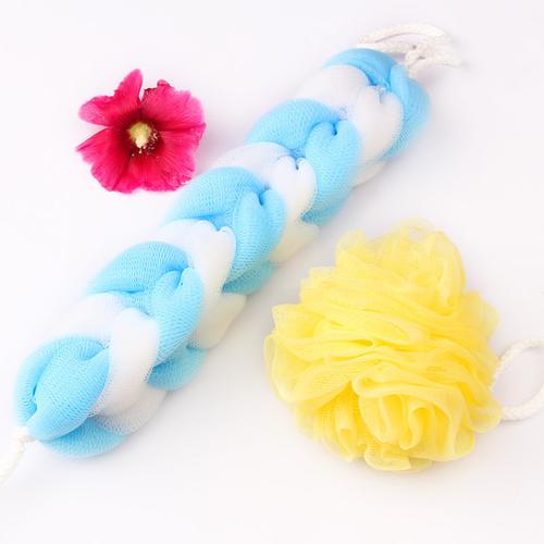 沐浴球 浴花洗澡沐浴球包邮长条大号搓澡巾大人不散洗浴用品泡沫搓背