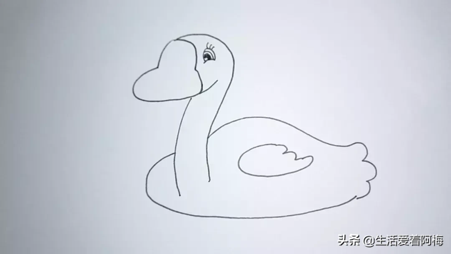 简笔画鹅就是这么简单,跟着步骤十步就能完成,适合亲子画
