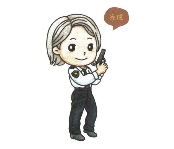 女侦探简笔画