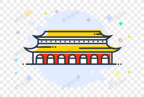 矢量meb风格故宫建筑太和殿