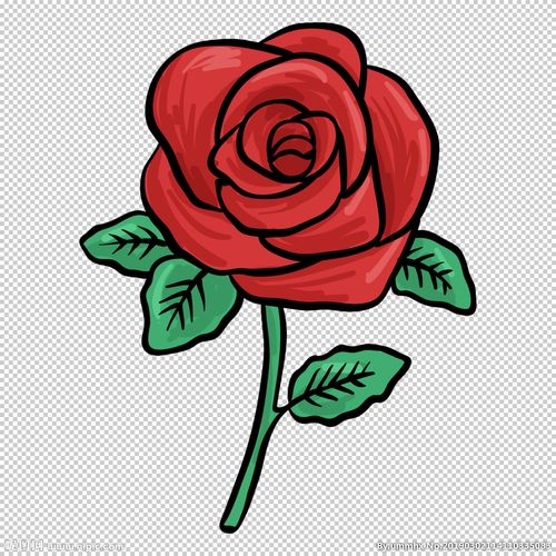 卡通玫瑰花图片
